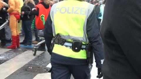 Police going at the street Stock Footage 10818378