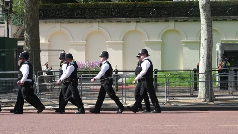 Police Guards, Marching Along The Mall, London 動画素材 240321491