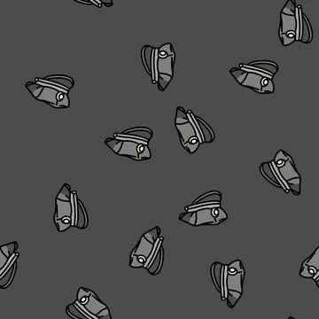 Police hat cap vector seamless pattern 库存插图