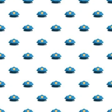 Police hat pattern illustrating law enforcement authority Stock Illustration