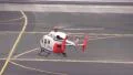 Police helicopter at airport HD Footage