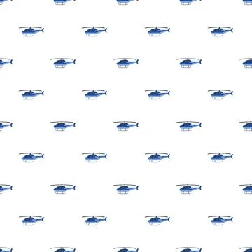Police helicopter flat icon pattern background Illustrazione stock