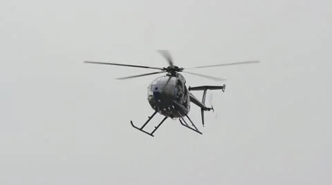 Police Helicopter Flying Stock Footage 11140343