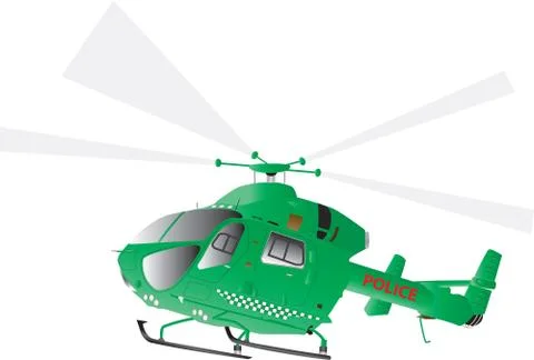 Police helicopter イラスト素材