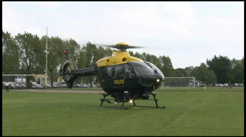 Police Helicopter taking off Video stock 724934