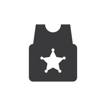 Police icon flat design Stock Illustration