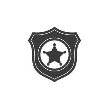 Police icon flat design 스톡 일러스트