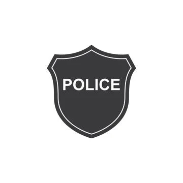 Police icon flat design Illustration