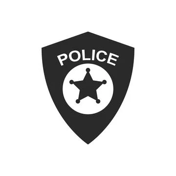 Police icon flat design 스톡 일러스트