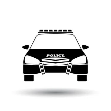 Police icon front view Stock Illustration