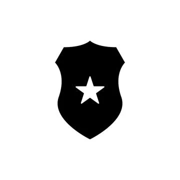 Police icon vector Stock Illustration