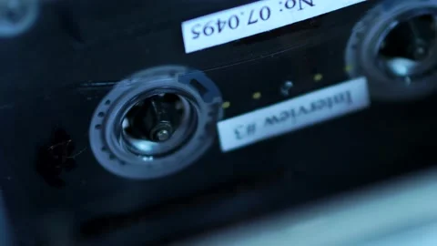 Police Interview With Retro Cassette Recording, Interrogation Or Confession Stock Footage 134001571