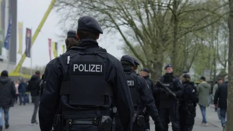 Police keeping the scenes safe Stock Footage 77029098