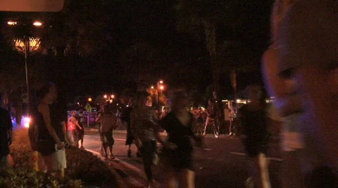 Police In Large Crowd Stock Footage 162827