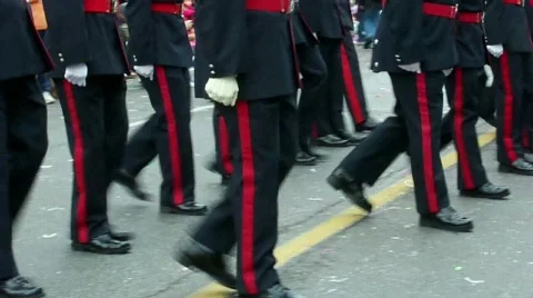 Police legs Stock Footage 572663