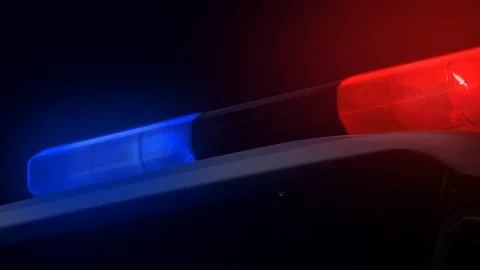 Police light red Stock Footage 100646790