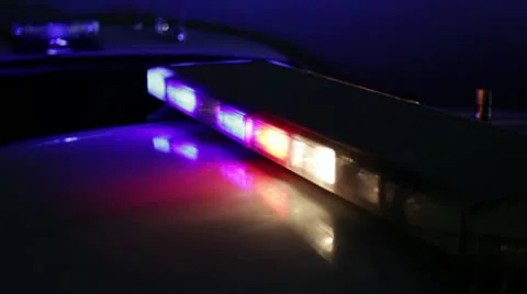 Police Lightbar Stock Footage 10870885