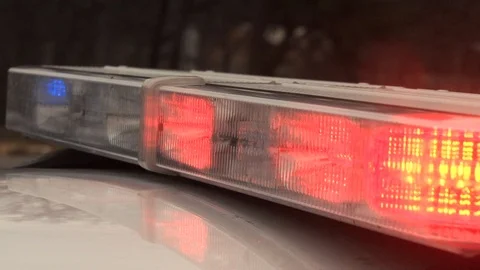 Police Lights Angled Stock Footage 112668499