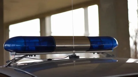 Police lights on car Stock Footage 89707329