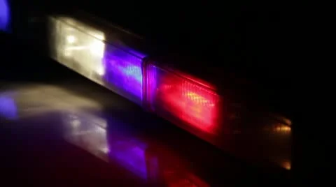 Police Lights Close Up 02 Stock Footage 10871039
