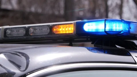 Police Lights Closeup 库存影片 95587512