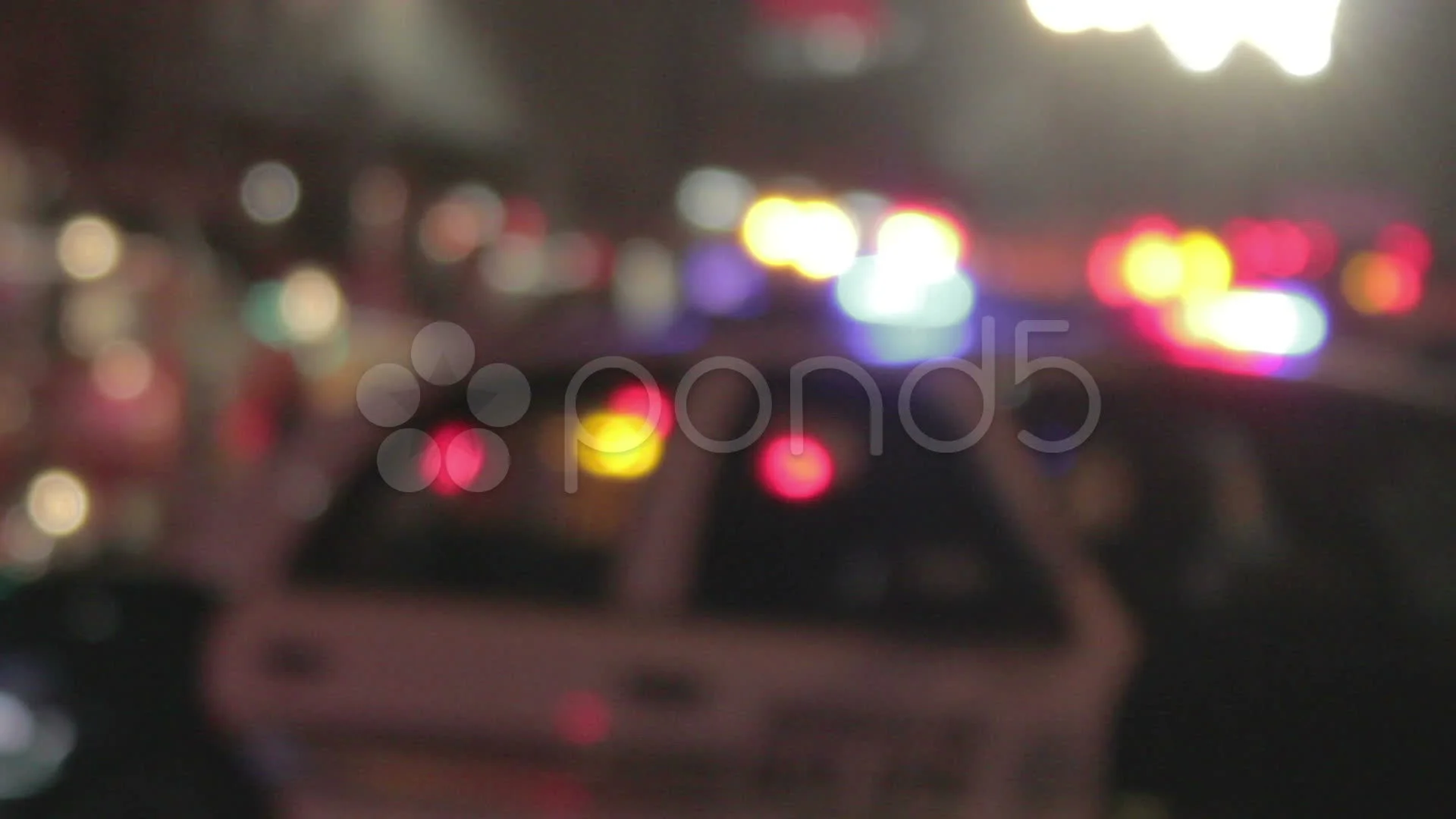 Police Lights out of focus in the backgr... | Stock Video | Pond5