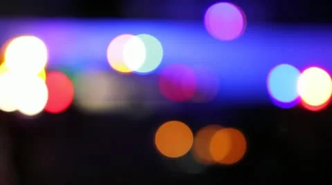 Police Lights Out of Focus Stock Footage 11158757