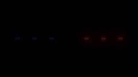 Police lights shining at night 4k alpha animation Stock Footage 246377544