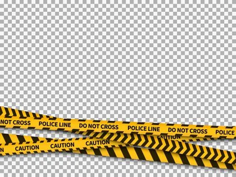 Police line background. Caution yellow tape police security danger taped Stock Illustration