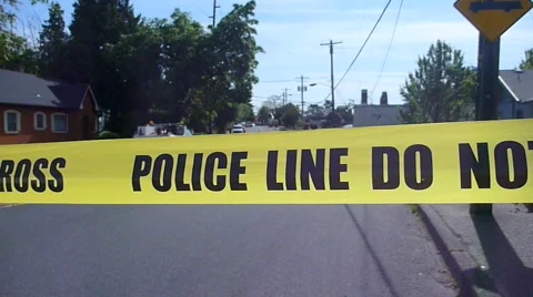 Police Line Do Not Cross Stock Footage 6930510