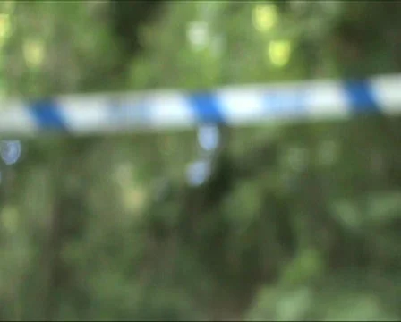 Police line focus pull Video stock 666889