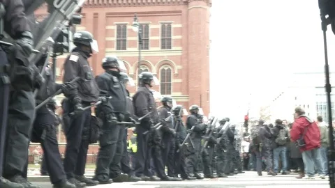 Police Line Low Angle 스톡 동영상 71800519