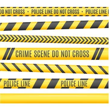 Police Line Set. Vector Stock Illustration