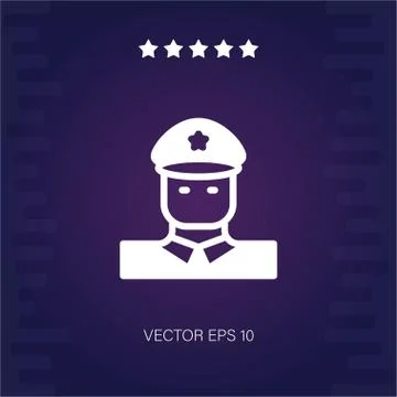 Police man vector icon Stock Illustration