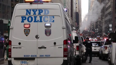 Police at March Stock Footage 71988770