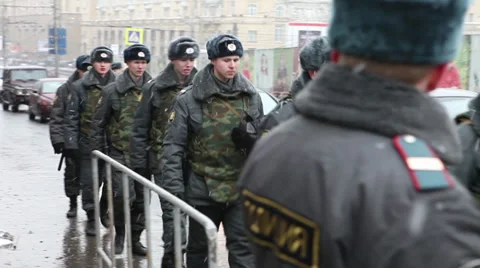 Police at the meeting Stock Footage 30464537