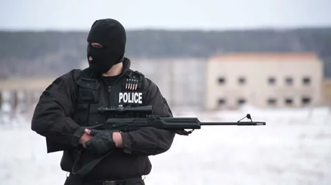 Police monitors Stock Footage 46876453