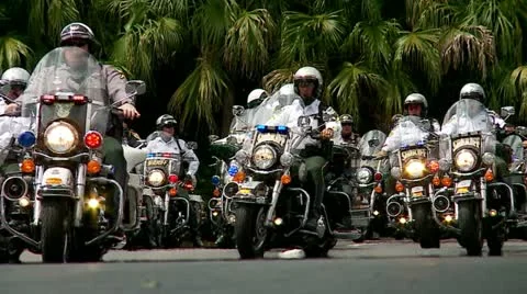 Police Motorcade Video stock 12047839