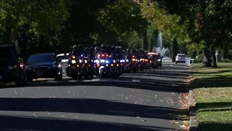 Police Motorcade Stock-Footage 82845112