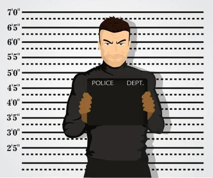 Police mug shot 스톡 일러스트