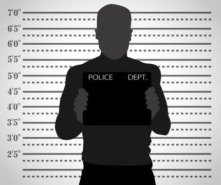 Police mug shot Stock Illustration