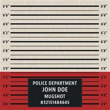 Police mugshot template Stock Illustration