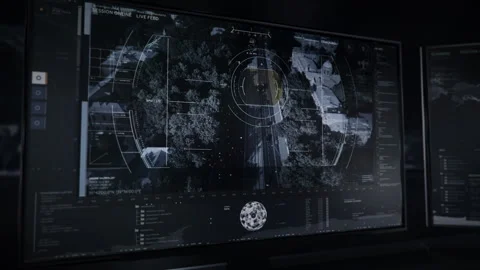 Police network is pursuing the vehicle to process intelligence about criminals Stock Footage 304697783