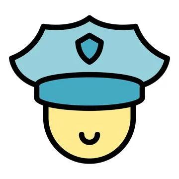 Police officer icon vector flat イラスト素材