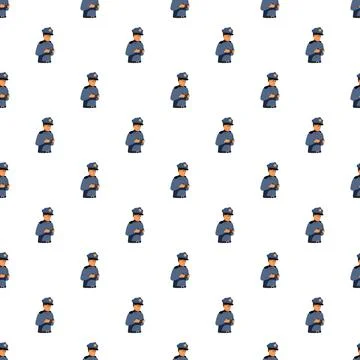 Police officer uniform pattern for security and authority Stock Illustration