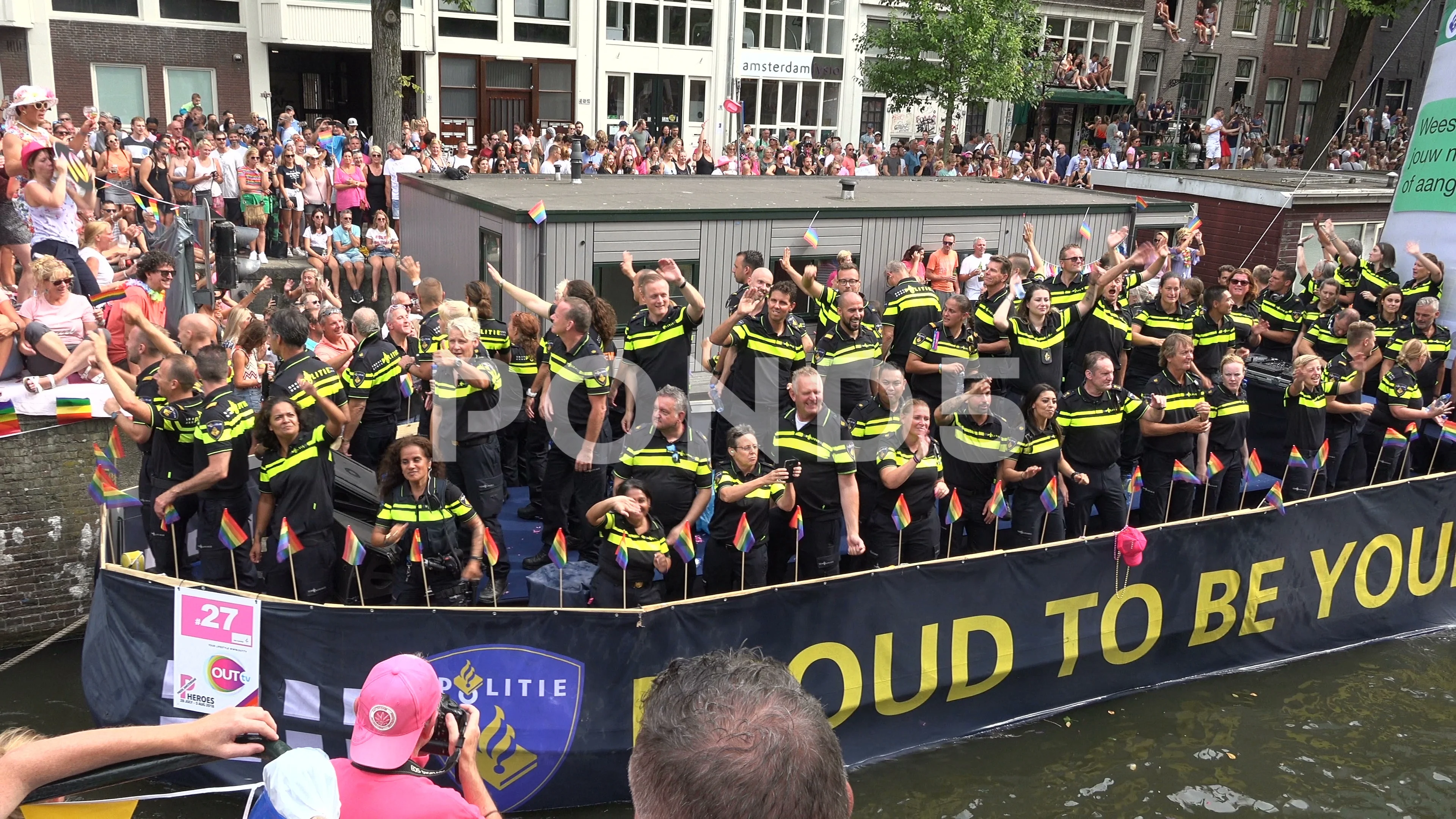 Police officers dance during Gay Pride a... | Stock Video | Pond5