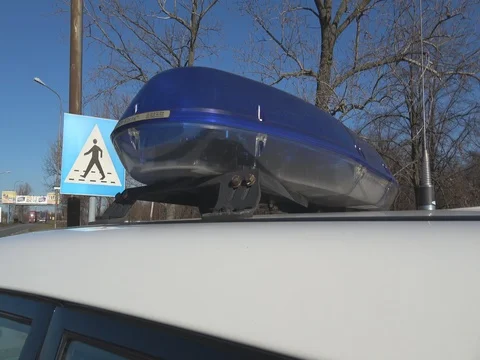 Police officervehicle car Stock Footage