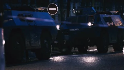 Police in Paris Stock Footage 184438887