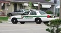 Police Parked On Street In Residential Neighborhood Drives Away 4K 4k or 4k+ Resolution