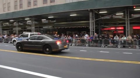 Police Passing by Stock Footage 71988706